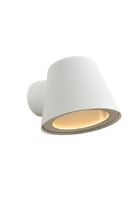 Lucide DINGO-LED - Applique murale Intérieur/Extérieur - LED Dim. - GU10 - 1x5W 3000K - IP44 - Blanc allumé 1