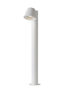 Lucide DINGO-LED - Bollard light - LED Dim. - GU10 - 1x5W 3000K - IP44 - White turned on 1