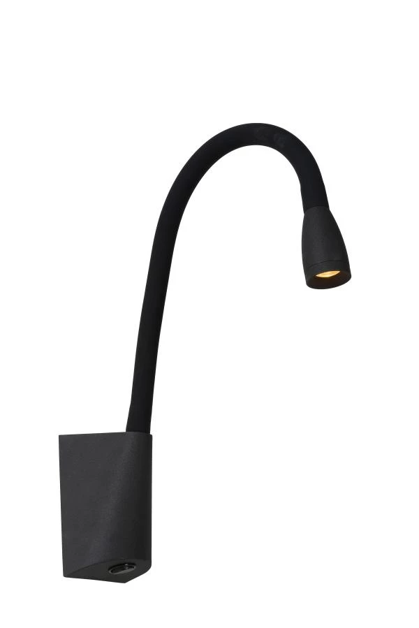 Lucide GALEN-LED - Bettlampe / Wandleuchte - LED - 1x3W 3000K - Schwarz - eingeschaltet