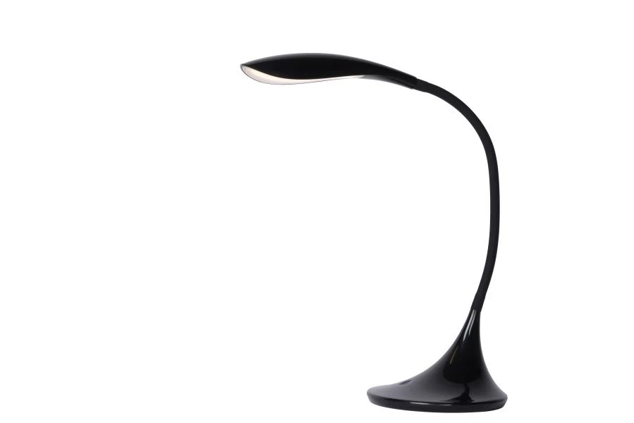 Lucide EMIL - Lampe de bureau - LED Dim. - 1x4,5W 3000K - Noir - allumé