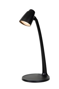 Lucide LUDO - Lampe de bureau - LED - 1x4,5W 3000K - Noir allumé