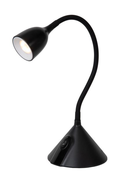 Lucide MILO - Lampe de bureau - Ø 12,8 cm - LED - 1x3,2W 3000K - Noir