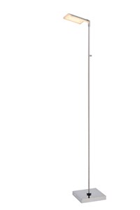 Lucide AARON - Floor reading lamp - LED Dim. - CCT - 1x12W 2700K/4000K - Chrome turned on 1