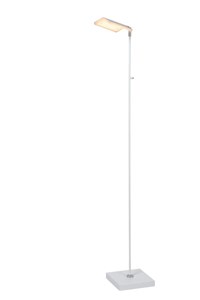 Lucide AARON - Floor reading lamp - LED Dim. - CCT - 1x12W 2700K/4000K - White turned on 1