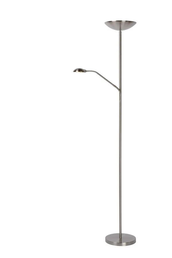 Lucide ZENITH - Lampadaire / lampe de lecture - LED Dim. - 3000K - Chrome Dépoli - allumé 2