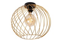 Lucide DANZA - Flush ceiling light - Ø 40 cm - 1xE27 - Matt Gold / Brass turned on 2