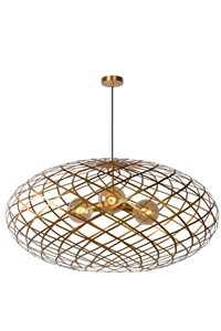 Lucide WOLFRAM - Hanglamp - Ø 100 cm - 3xE27 - Mat Goud / Messing aangezet 2