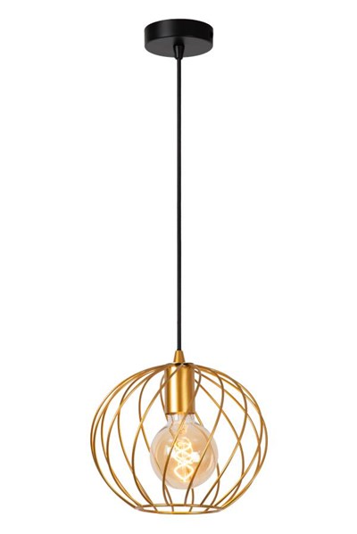 Lucide DANZA - Pendant light - Ø 25 cm - 1xE27 - Matt Gold / Brass