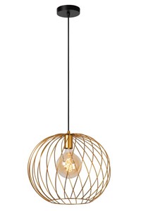 Lucide DANZA - Pendant light - Ø 40 cm - 1xE27 - Matt Gold / Brass turned on 2