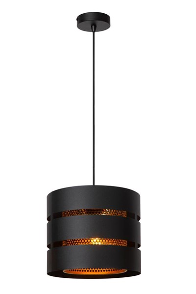 Lucide ROSAS - Pendant light - Ø 26 cm - 1xE27 - Black