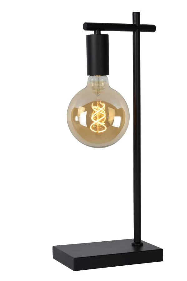 Lucide LEANNE - Table lamp - 1xE27 - Black - turned on