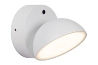 Lucide FINN - Wandleuchte Innen/Außen - LED - 1x12W 3000K - IP54 - Tag/Nacht-Sensor - Weiß eingeschaltet 1