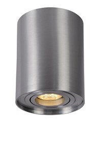 Lucide TUBE - Ceiling spotlight - Ø 9,6 cm - 1xGU10 - Satin Chrome turned on 2