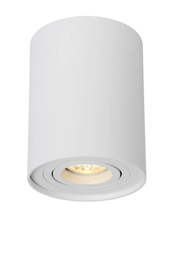 Lucide TUBE - Ceiling spotlight - Ø 9,6 cm - 1xGU10 - White - turned on 1