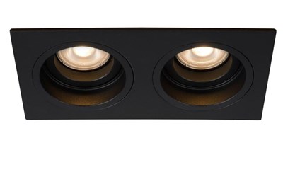 Lucide EMBED - Recessed spotlight - 2xGU10 - Black