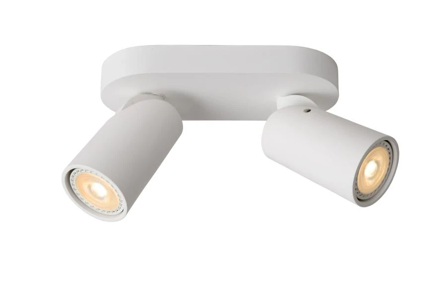 Lucide XYRUS - Foco de techo - LED Dim to warm - GU10 - 2x5W 2200K/3000K - Blanco - encendido 1