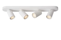 Lucide XYRUS - Ceiling spotlight - LED Dim to warm - GU10 - 4x5W 2200K/3000K - White turned on 1