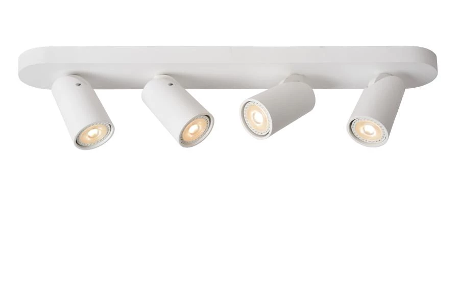 Lucide XYRUS - Plafondspot - LED Dim to warm - GU10 - 4x5W 2200K/3000K - Wit - aangezet 1