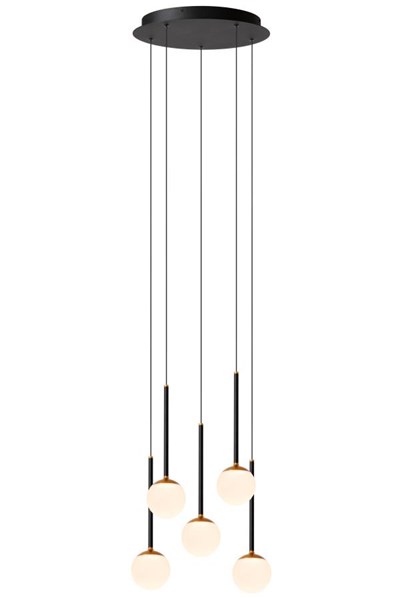 Lucide Premium CALINA - Pendant light - Ø 42 cm - LED Dim. - 5x8,2W 2700K - Black