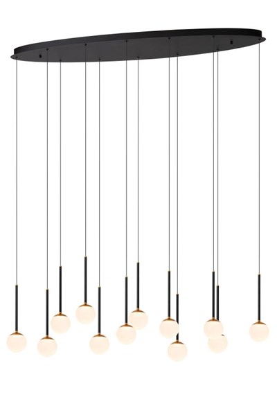 Lucide Premium CALINA - Pendant light - LED Dim. - 12x7,7W 2700K - Black