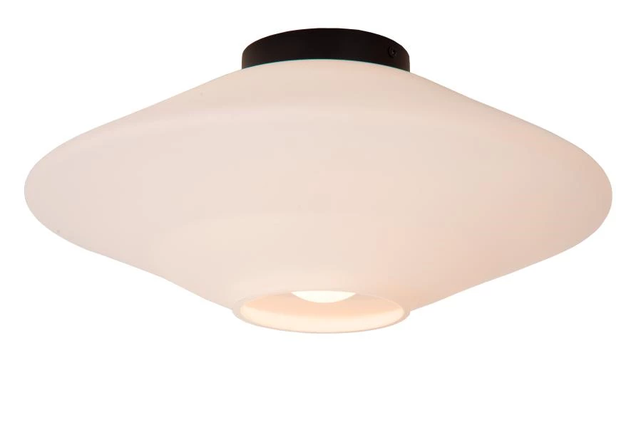 Lucide TREVOR - Flush ceiling light - Ø 42 cm - 1xE27 - Opal - turned on 1