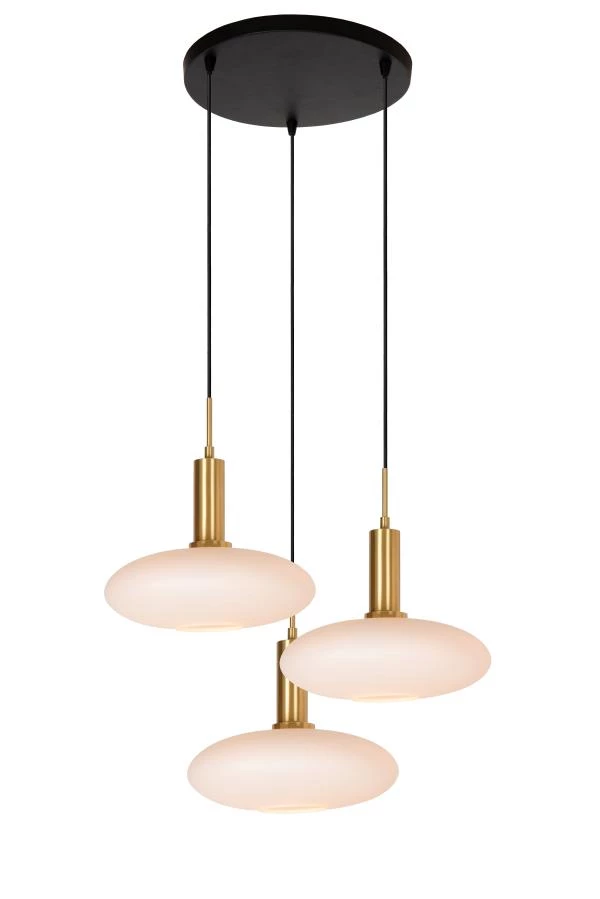 Lucide SINGALA - Hanglamp - Ø 55 cm - 3xE27 - Mat Goud / Messing - aangezet 2