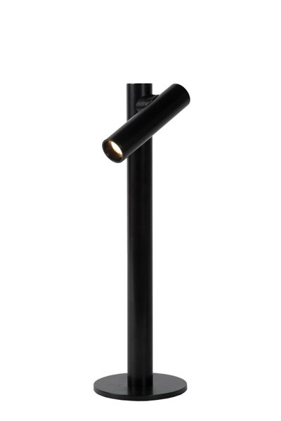 Lucide ANTRIM - Lámpara de escritorio Recargable Dentro/Fuera - Batería/acumulador - LED Regul. - 1x2,2W 2700K - IP54 - Con estación de carga inalámbrica - Negro