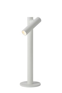 Lucide ANTRIM - Oplaadbare Bureaulamp Binnen/Buiten - Accu/Batterij - LED Dimb. - 1x2,2W 2700K - IP54 - Met draadloos oplaadstation - Wit aangezet 1