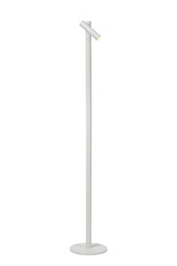 Lucide ANTRIM - Rechargeable Floor reading lamp Indoor/Outdoor - Battery pack - LED Dim. - 1x2,2W 2700K - IP54 - With wireless charging pad - White turned on 1