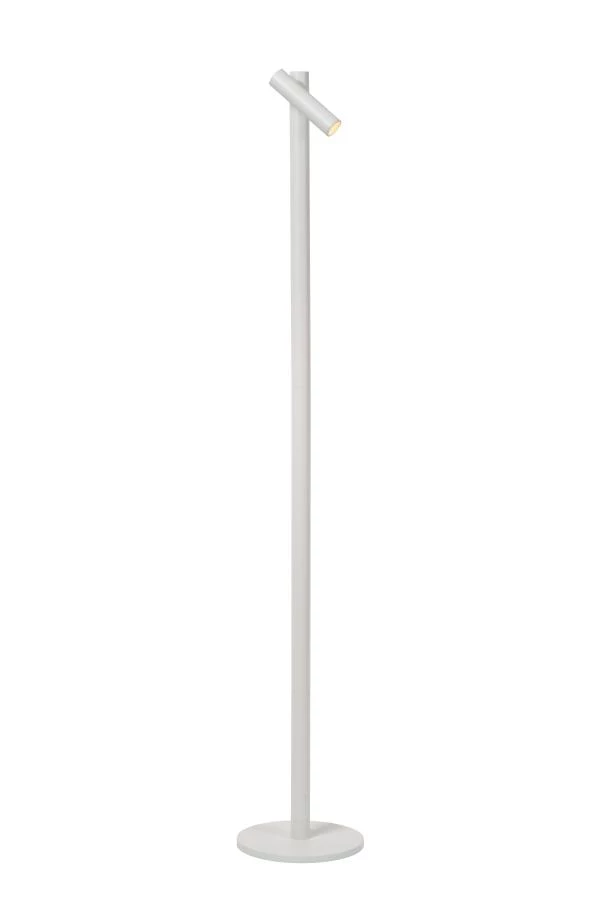 Lucide ANTRIM - Rechargeable Floor reading lamp Indoor/Outdoor - Battery pack - LED Dim. - 1x2,2W 2700K - IP54 - With wireless charging pad - White - turned on 1