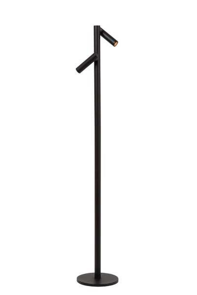 Lucide ANTRIM - Rechargeable Floor reading lamp Indoor/Outdoor - Battery pack - LED Dim. - 2x2,2W 2700K - IP54 - With wireless charging pad - Black