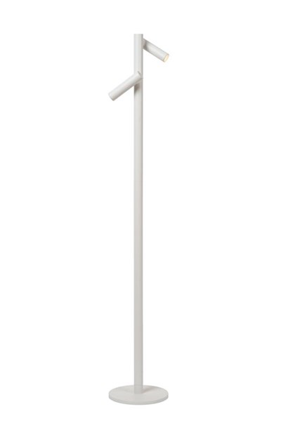 Lucide ANTRIM - Rechargeable Floor reading lamp Indoor/Outdoor - Battery pack - LED Dim. - 2x2,2W 2700K - IP54 - With wireless charging pad - White