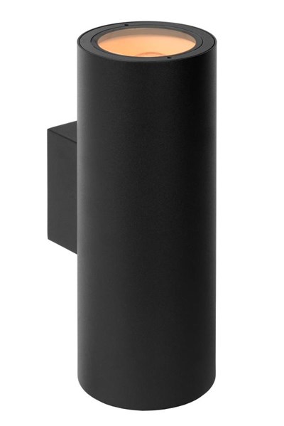 Lucide VOLANTIS - Foco de pared / Lámpara de pared Dentro/Fuera - 2xE27 - IP54 - Negro