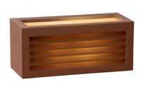 Lucide DIMO - Wall light Indoor/Outdoor - 1xE27 - IP54 - Rust Brown turned on 7