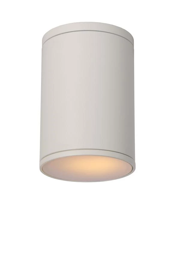 Lucide TUBIX - Ceiling spotlight Indoor/Outdoor - Ø 10,8 cm - 1xE27 - IP54 - White - turned on 1