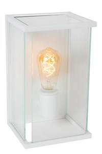 Lucide CLAIRE - Wall light Indoor/Outdoor - 1xE27 - IP54 - White turned on 1