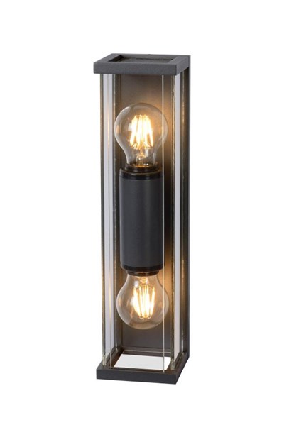 Lucide CLAIRE - Wall light Indoor/Outdoor - 2xE27 - IP54 - Anthracite