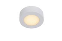 Lucide BRICE-LED - Plafonnière Badkamer - Ø 11,7 cm - LED Dimb. - 1x8W 3000K - IP44 - Wit aangezet 1