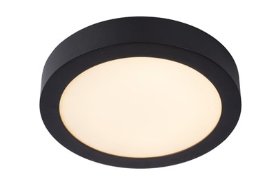 Lucide BRICE-LED - Deckenleuchte Badezimmer - Ø 24 cm - LED Dim. - 1x15W 3000K - IP44 - Schwarz