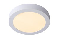 Lucide BRICE-LED - Lámpara de techo Baño - Ø 24 cm - LED Regul. - 1x15W 3000K - IP44 - Blanco encendido 1