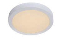 Lucide BRICE-LED - Plafonnier Salle de bains - Ø 30 cm - LED Dim. - 1x30W 3000K - IP44 - Blanc allumé 1