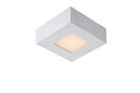 Lucide BRICE-LED - Flush ceiling light Bathroom - LED Dim. - 1x8W 3000K - IP44 - White turned on 1