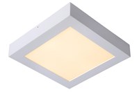 Lucide BRICE-LED - Flush ceiling light Bathroom - LED Dim. - 1x22W 3000K - IP44 - White turned on 1