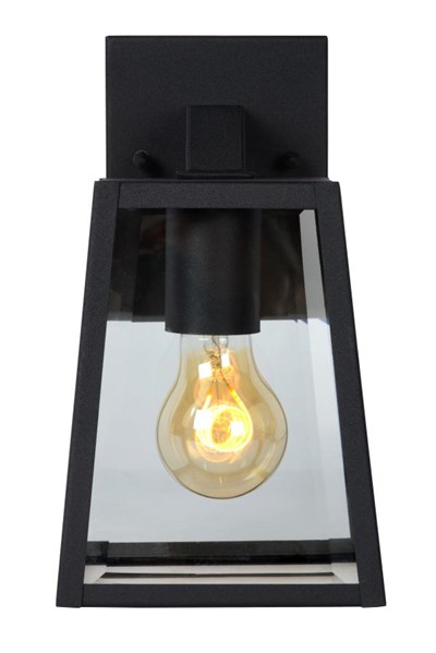 Lucide MATSLOT - Wall light Indoor/Outdoor - 1xE27 - IP23 - Black