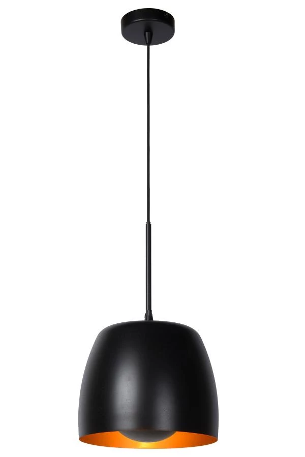 Lucide NOLAN - Suspension - Ø 24 cm - 1xE27 - Noir - allumé