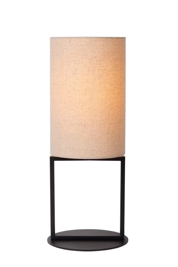 Lucide HERMAN - Tischlampe - Ø 20 cm - 1xE27 - Beige - eingeschaltet 8