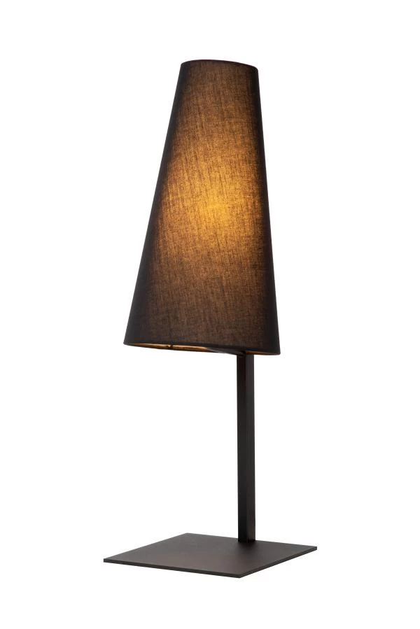 Lucide GREGORY - Tischlampe - 1xE27 - Schwarz - eingeschaltet