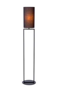 Lucide HERMAN - Stehlampe - Ø 26 cm - 1xE27 - Schwarz eingeschaltet