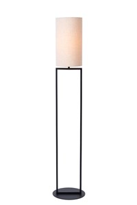 Lucide HERMAN - Stehlampe - Ø 26 cm - 1xE27 - Beige eingeschaltet 8