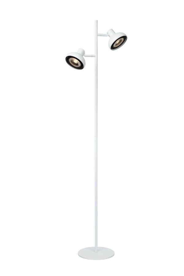 Lucide SENSAS - Floor lamp - 2xGU10 (ES111) - White - turned on 1